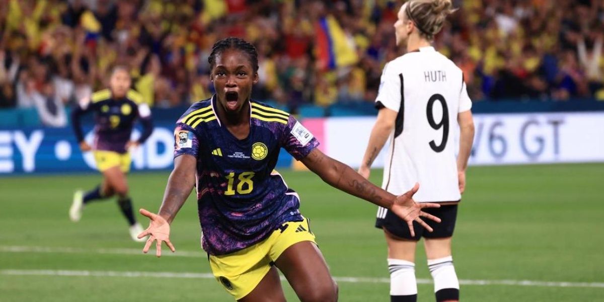Agencia EFE Linda Caicedo en el partido contra Alemania.