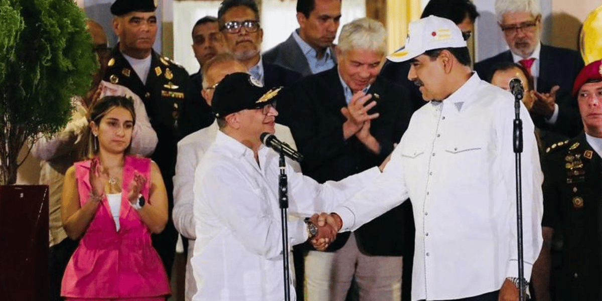 Gustavo Petro y Nicolás Maduro.