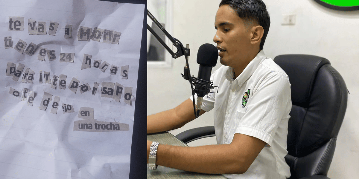 Periodista amenazado Máximo Hernández