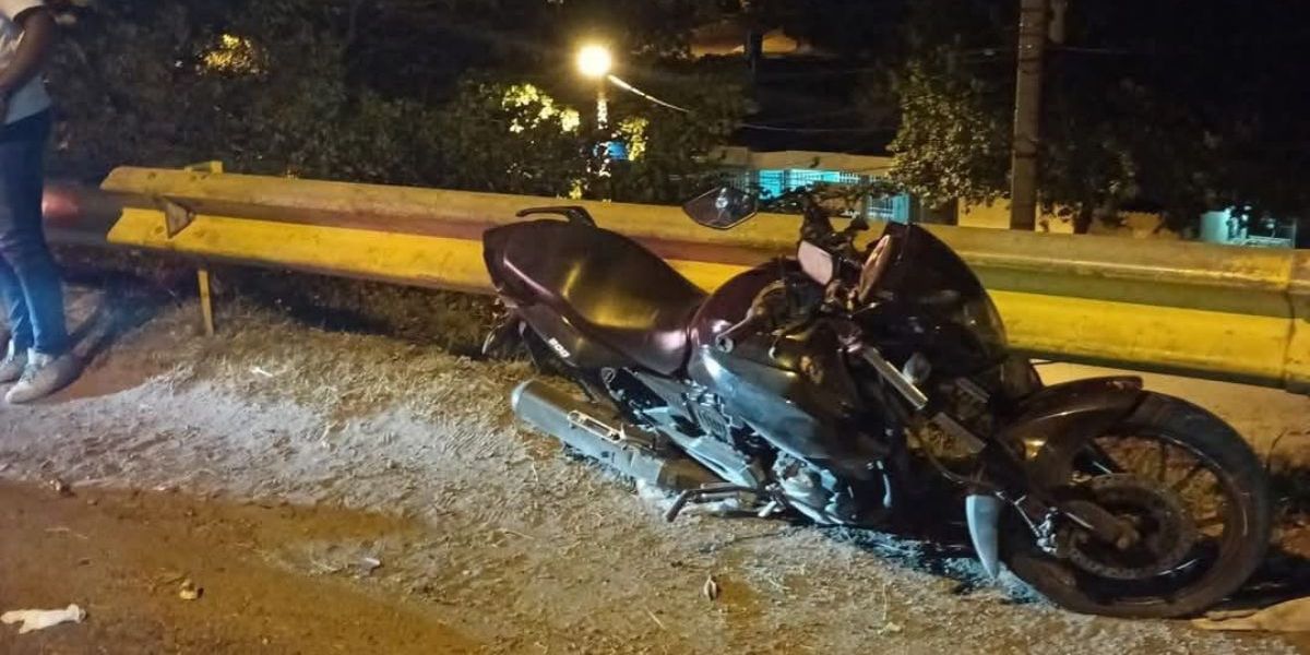 cortesía. Motocicleta del accidente.