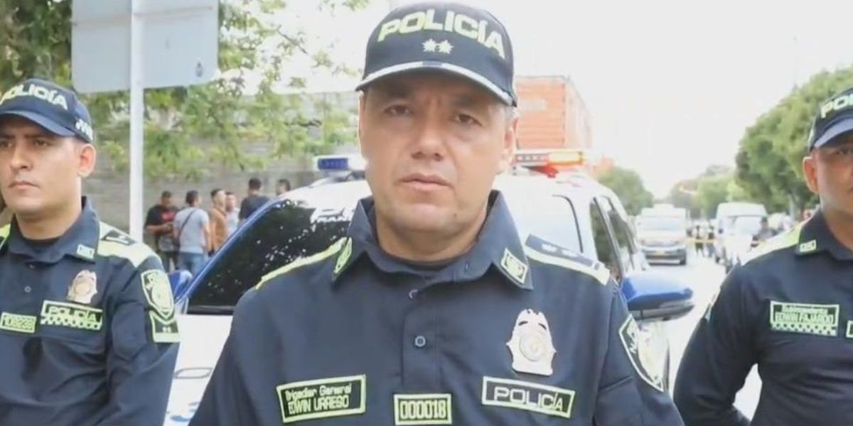 Captura de video. General Edwin Urrego, Comandante de la Policía Metropolitana de Barranquilla.