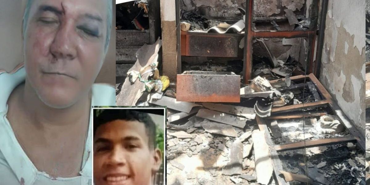 Cortesía Parte de la vivienda fue consumida por las llamas.