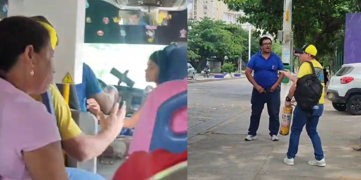 Cortesía Usuarios increparon al conductor, quien respondió de forma airada.