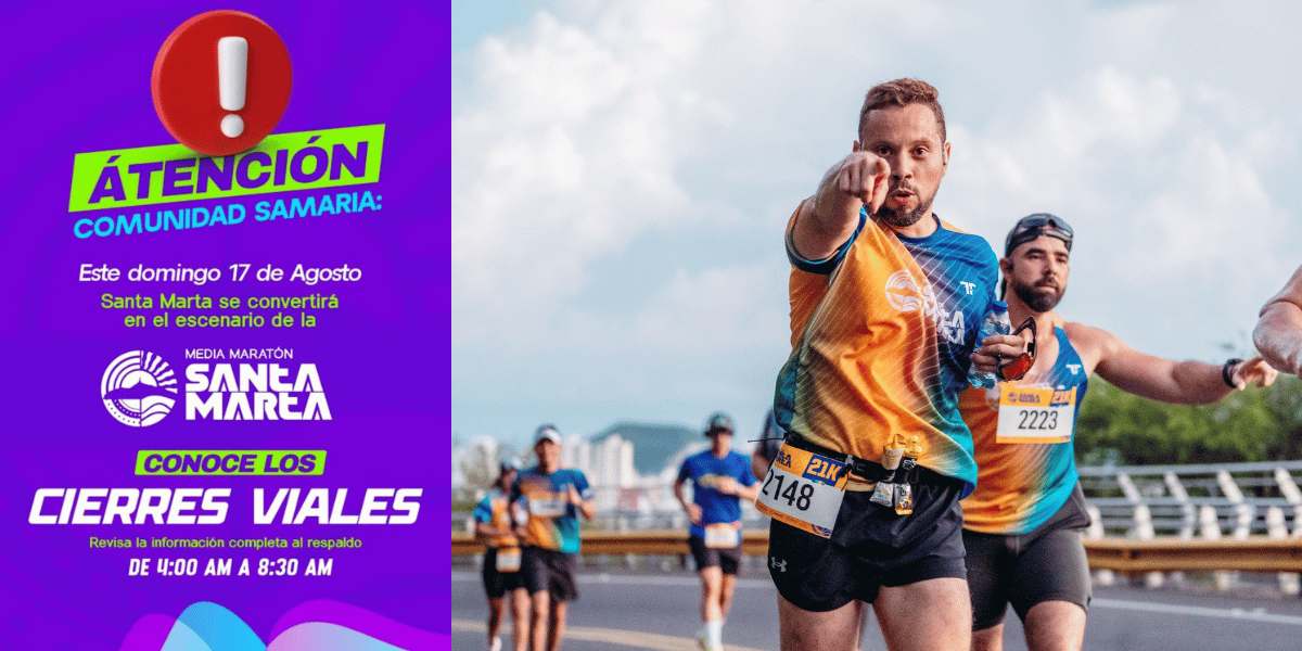 Santa Marta se alista para correr: Anuncian cierres viales este domingo por la Media Maratón