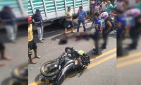 El accidente ocurrió en el km 13 de la vía Barranquilla-Santa Marta.