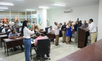 Cortesía Federico Díaz Edilson Palacio mientras se dirigía a los cabildantes en el recinto del Concejo Distrital.