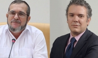 'Timochenko' e Iván Duque.