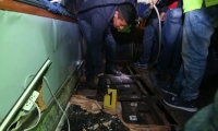 Caleta en el bus accidentado en Ecuador. 