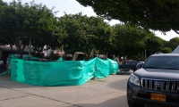 Construcción de pozo en el barrio Libertador.