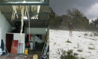 W Radio Fuerte granizada en la zona rural Ráquira, Boyacá