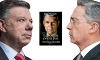 Santos y Uribe enfrentados una vez mas por el libro 'La batalla por la paz'