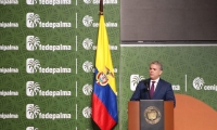 Después de seis años un Presidente de Colombia participa en un congreso naional de palma de aceite.