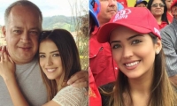 Diosdado Cabello, político venezolano chavista, y su hija Daniela.