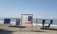 Así está la playa del Rodadero en la mañana de este lunes festivo.