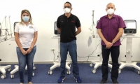 Entrega de ventiladores.
