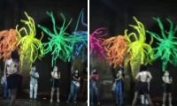 Show LBITIQ en inmediaciones de la catedral de San Gil