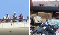 Destrozos en el apartamento de Aldemar Toscano.