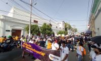 La marcha se llevó a cabo esta mañana. 
