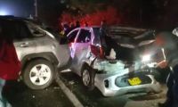 Así quedaron los vehículos tras el accidente.