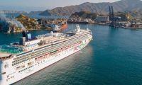 Uno de los cruceros que arribó a la ciudad.