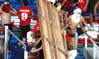 Desmanes de los hinchas del América en el Pascual Guerrero de Cali.
