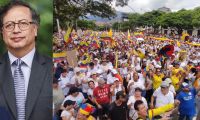 Manifestaciones contra el gobierno Petro.