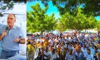 Alcalde Pinedo en encuentro con comunidad en María Eugenia