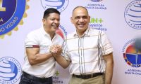 Alcalde Carlos Pinedo y rector de Unimagdalena, Pablo Vera.