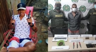 El sujeto capturado fue identificado como Edwin Barros Mendoza, de 20 años.
