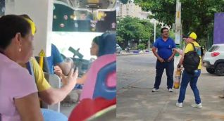 Usuarios increparon al conductor, quien respondió de forma airada. 