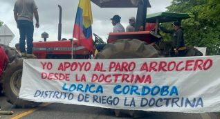 Paro arrocero en Lórica, Córdoba.