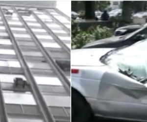 Edificio y lugar donde cayó el sujeto. 