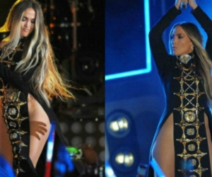 Este fue el vestido que lució Jennifer López en el sensual concierto.