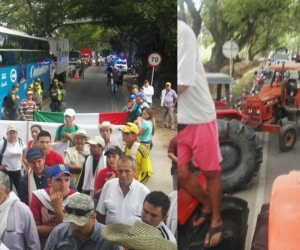 AArroceros de Campoalegre, Huila, adelantan su jornada de paro nacional exigiendo soluciones al precio de compra de su producto. 