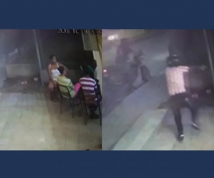 El parrillero de una moto se bajó y disparó de forma indiscriminada.
