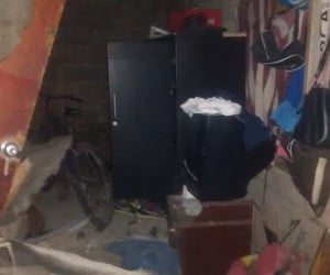 Vivienda colapsada en el barrio San Jorge.