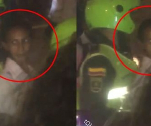 Mujer a la que la comunidad pretendía linchar.