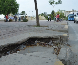Seguimiento.co Daños en el camellón.