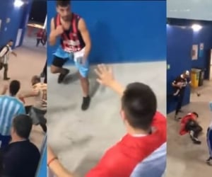 Los hinchas argentinos, enfurecidos, atacaron a los croatas.