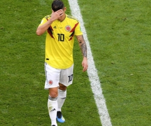 James Rodríguez al salir del partido.