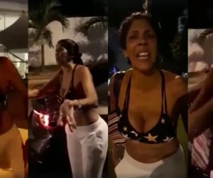 Momentos del incidente entre 'La Madame' y la Policía. 