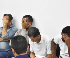 Los imputados en el caso del secuestro del empresario Fito Acosta.