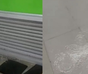 Afectaciones en el patinódromo.