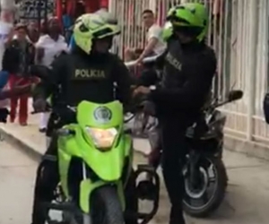 Captura de video Estos son los patrulleros de la Policía involucrados en el accidente.