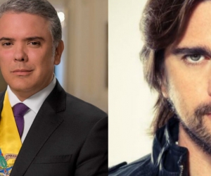 Presidente de Colombia, Iván Duque y el cantante Juanes
