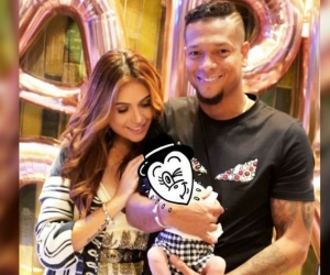 Sara Uribe, Fredy Guarin y su hijo