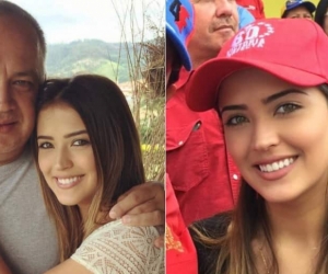 Diosdado Cabello, político venezolano chavista, y su hija Daniela.