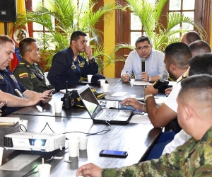 El alcalde Rafael Martínez presidió un comité de gestión del riesgo. 