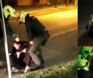 Momentos en que agredían a Javier Ordóñez.
