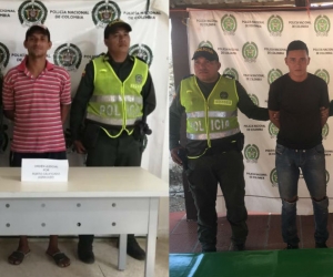 Policía del Magdalena David Berdugo Gutiérrez y Juan Andrés Sierra Noriega.